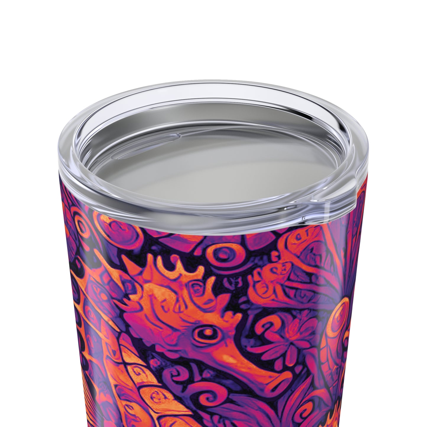 20oz Tropical Glossy Tumbler, Stainless Steel / Seahorse Trio, Heatwave