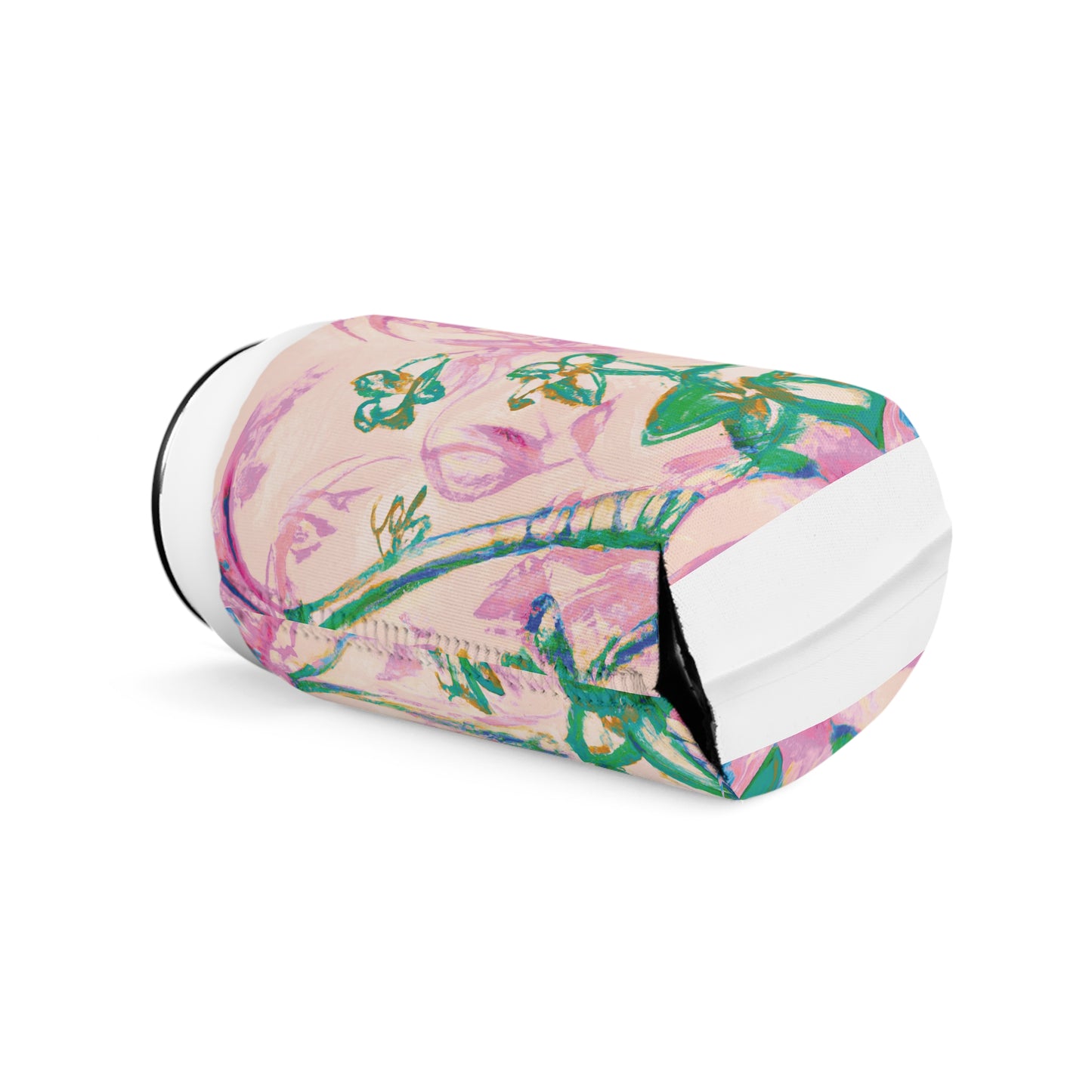 Tropical Doodles/Pink Can Cooler Sleeve - Perfect for Outdoor Picnics