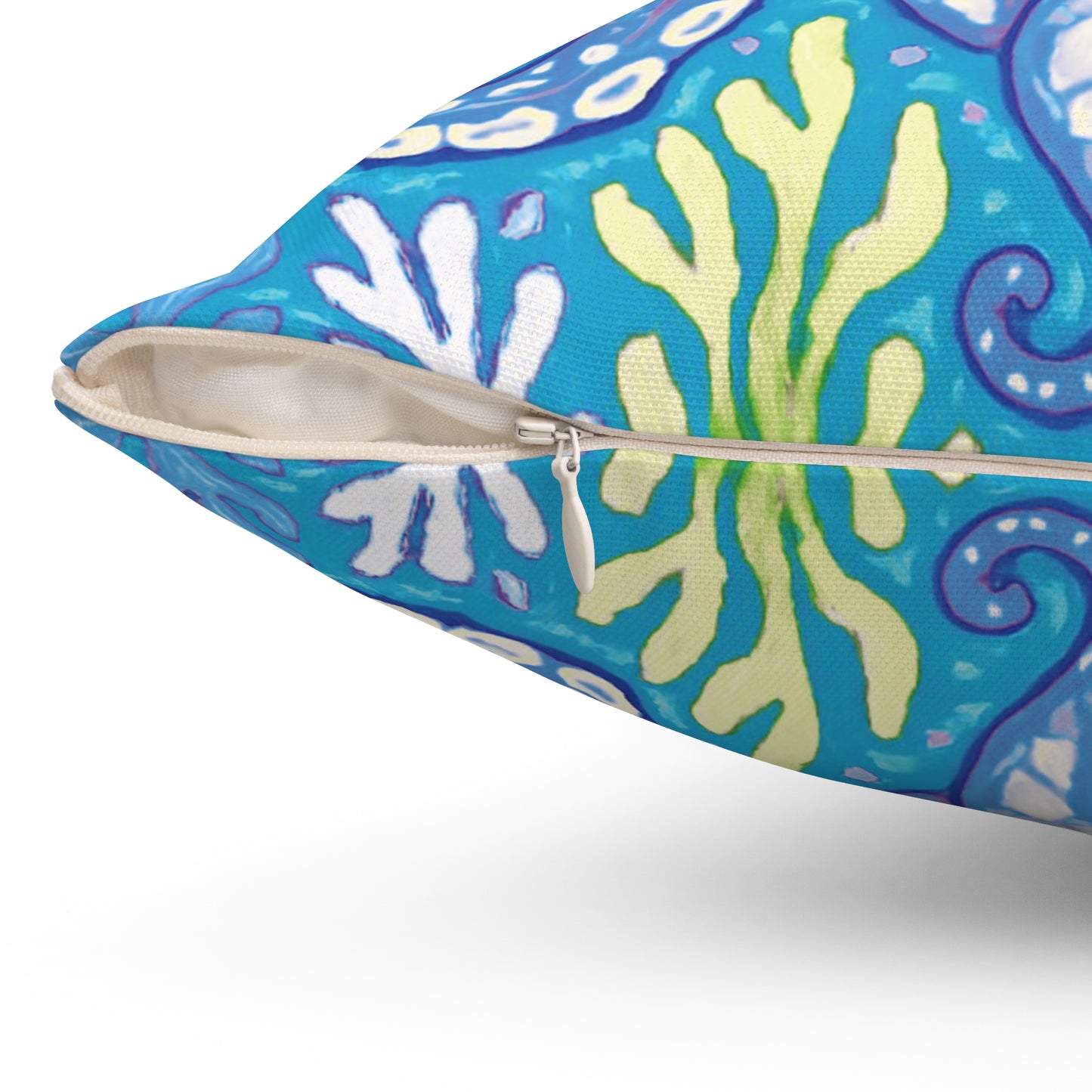 Decorative Pillow - Accent Cushion, 4 Sizes / Octopus Kraken Joe, Blue