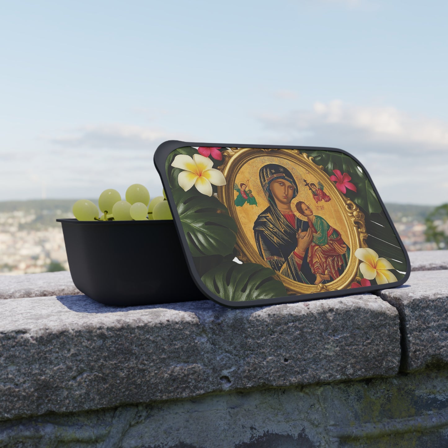 Bento Box with Utensils - Our Lady of Guadalulpe