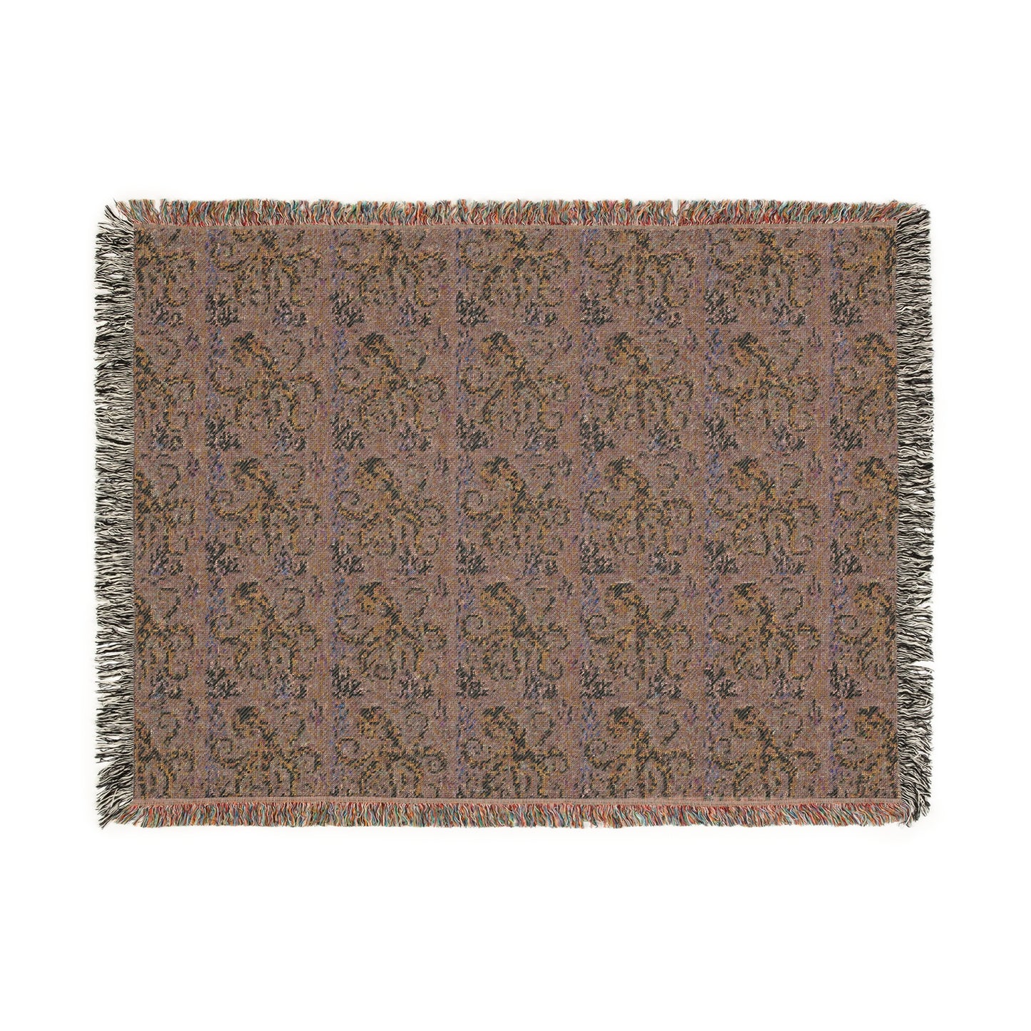 Woven Blanket, 3 Sizes - Tropical Home Decor / Kraken Joe, Blue