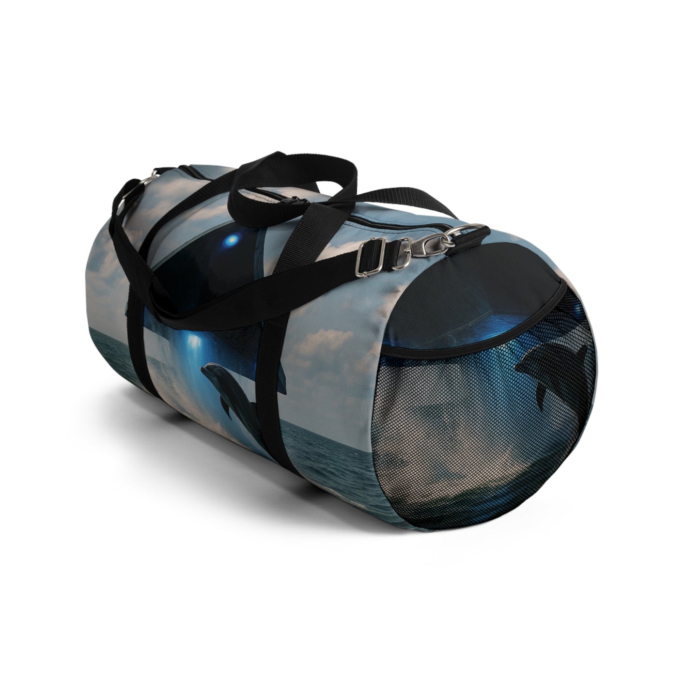 Tropical Duffel Bag - Perfect for Travel and Gym / UFO and Dolphin