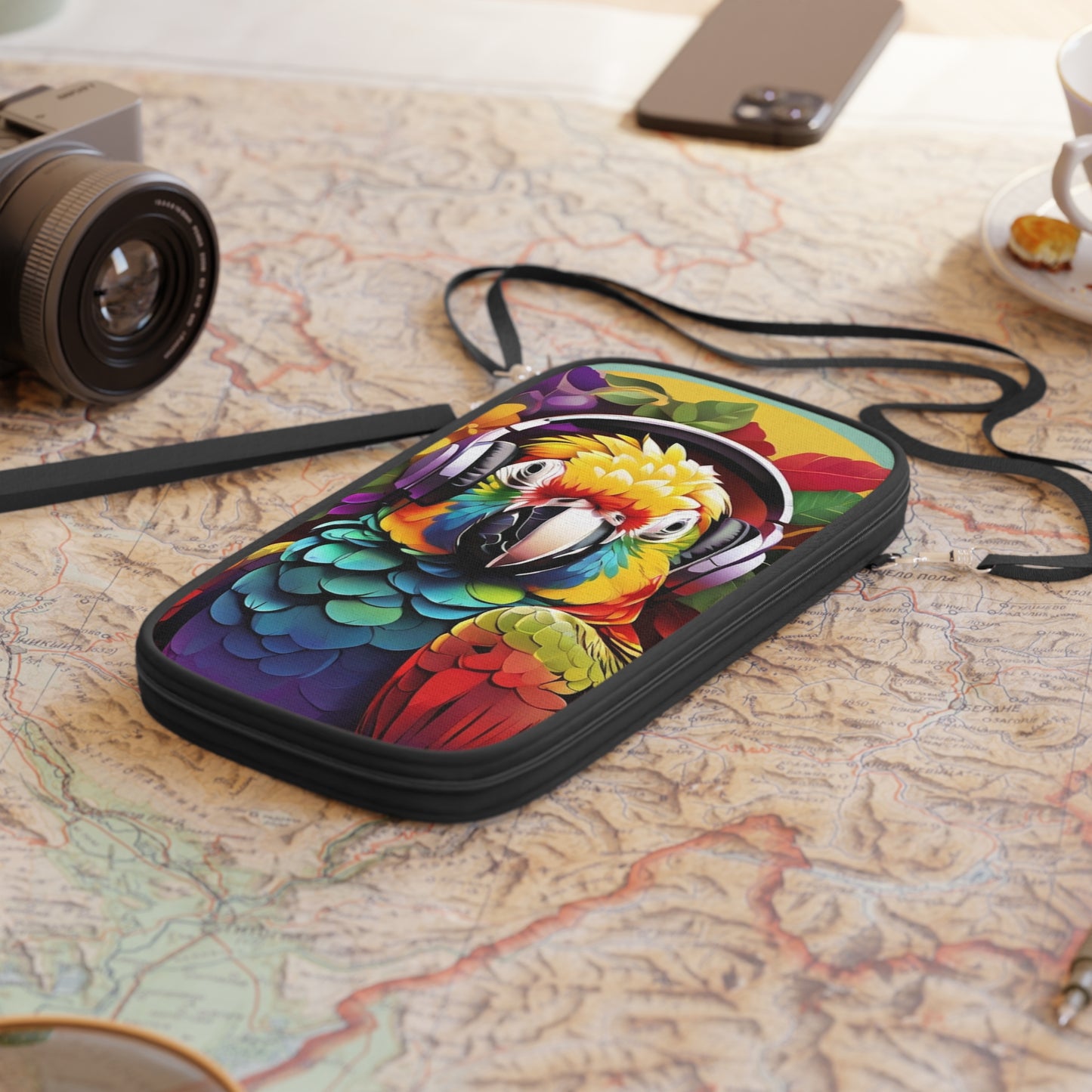 Passport Wallet – Perfect for Travelers & Adventurers / Rockin' Out Parrot