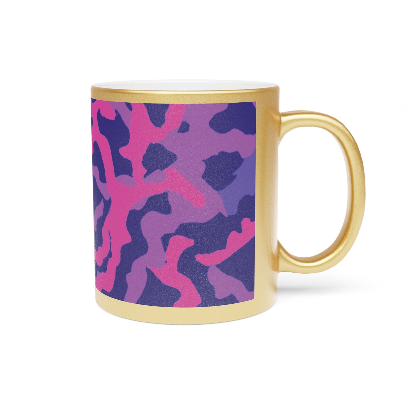 Tropical Metallic Mug, Gold or Silver - Coral Threads/Heatwave