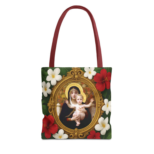 Virgin of the Lilies, Religious Tote Bag - 3 Sizes