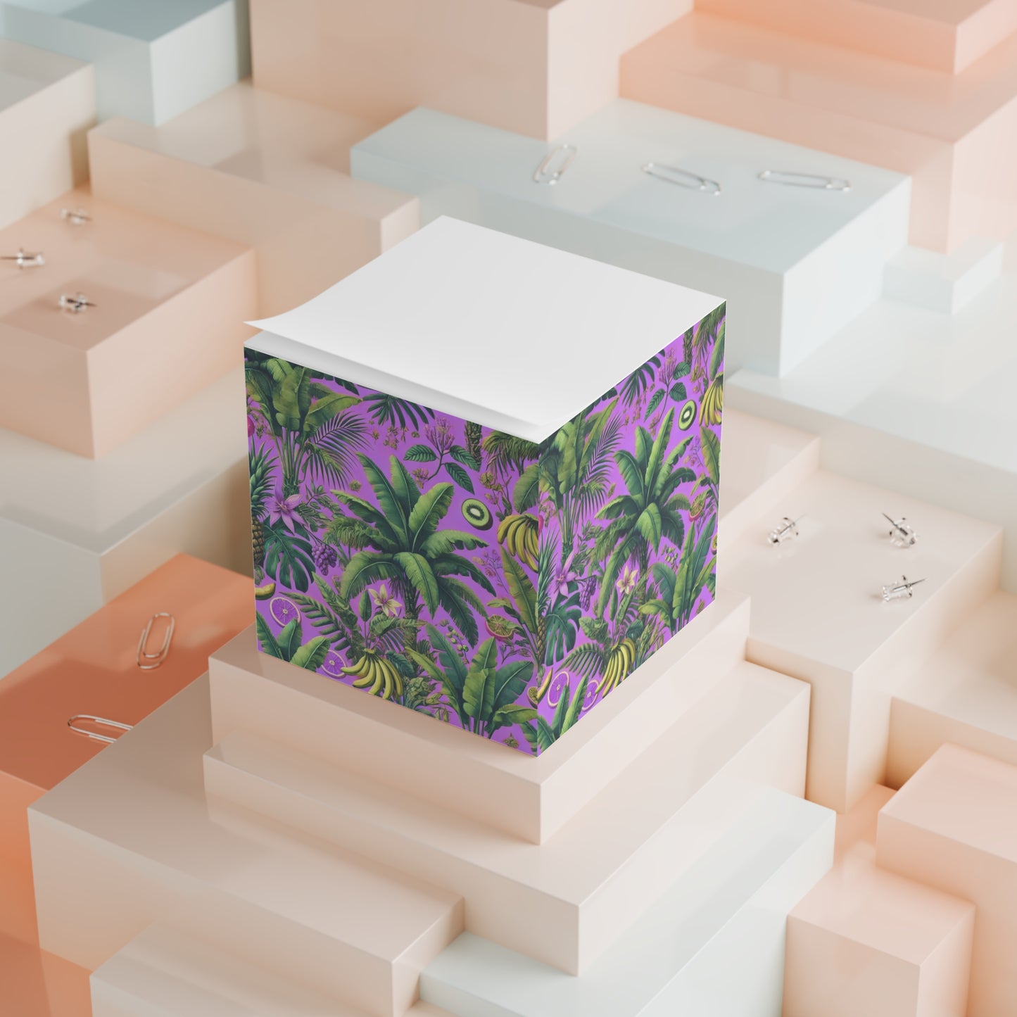 Note Cube - More Tropical Fruit, Dark Lilac