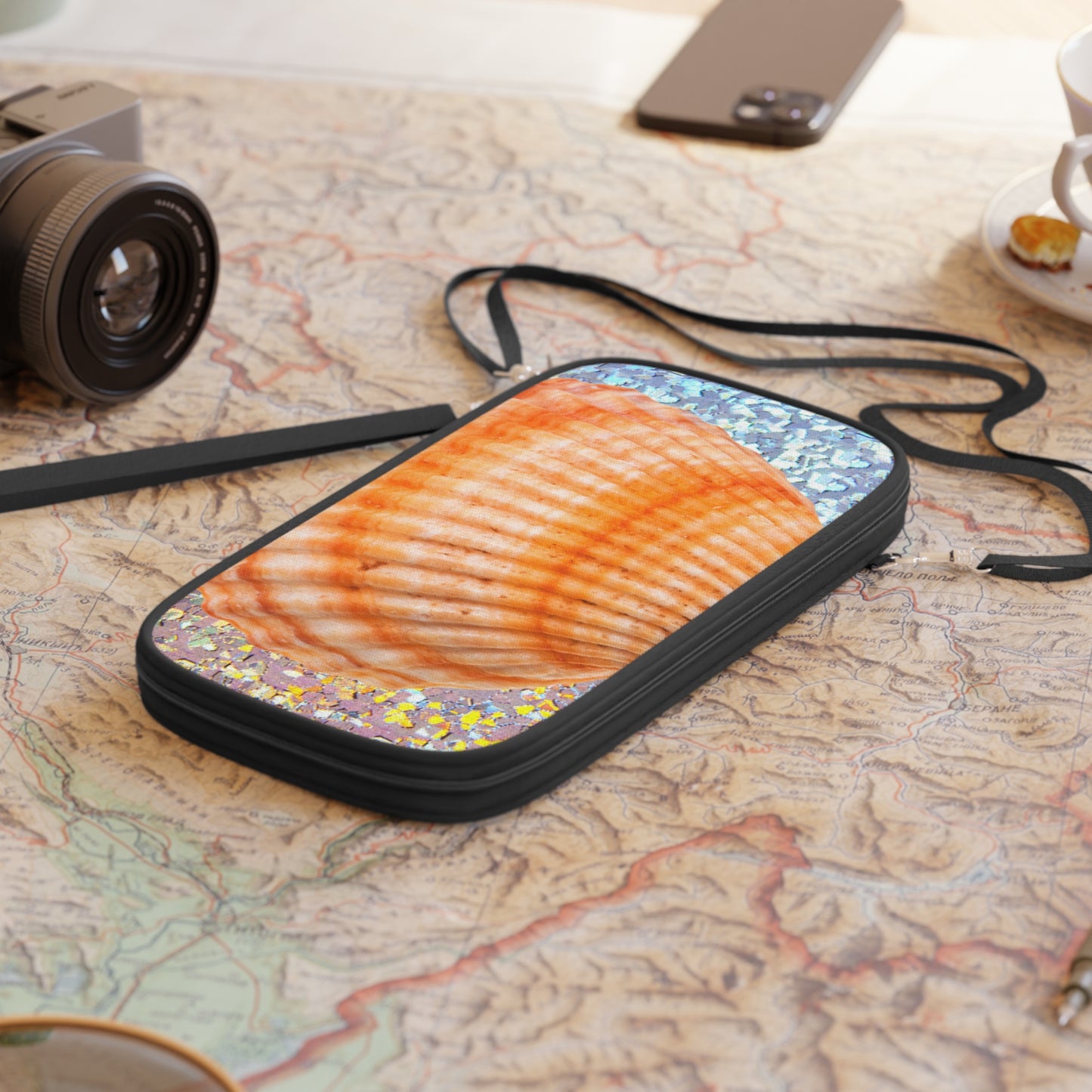 Passport Wallet – Perfect for Travelers & Adventurers / Disco Orange Scallop
