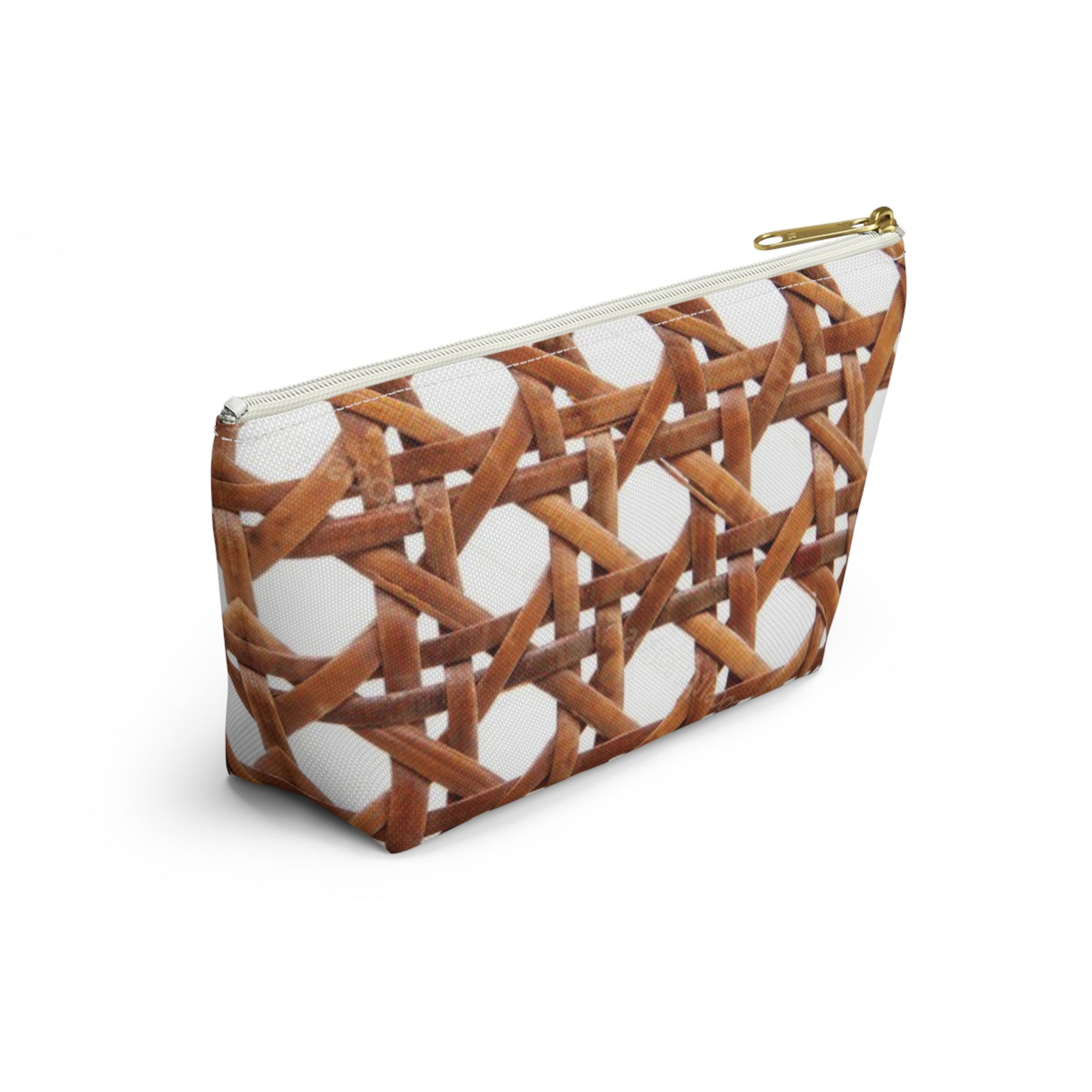 Tropical Accessory Pouch, 2 sizes | Makeup Bag | Perfect for Travel & Everyday Use / Beach Chair Wicker, Brown