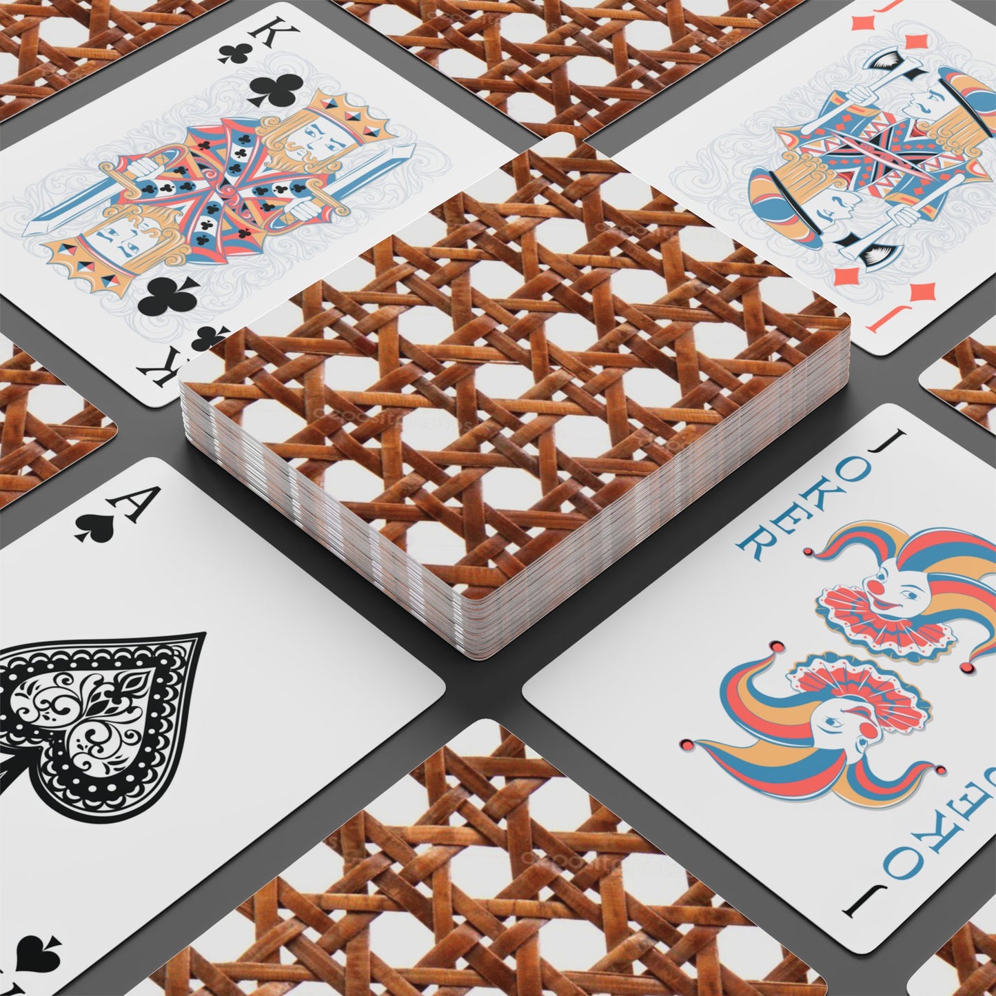 Poker Playing Cards - Beach Chair Wicker/Brown