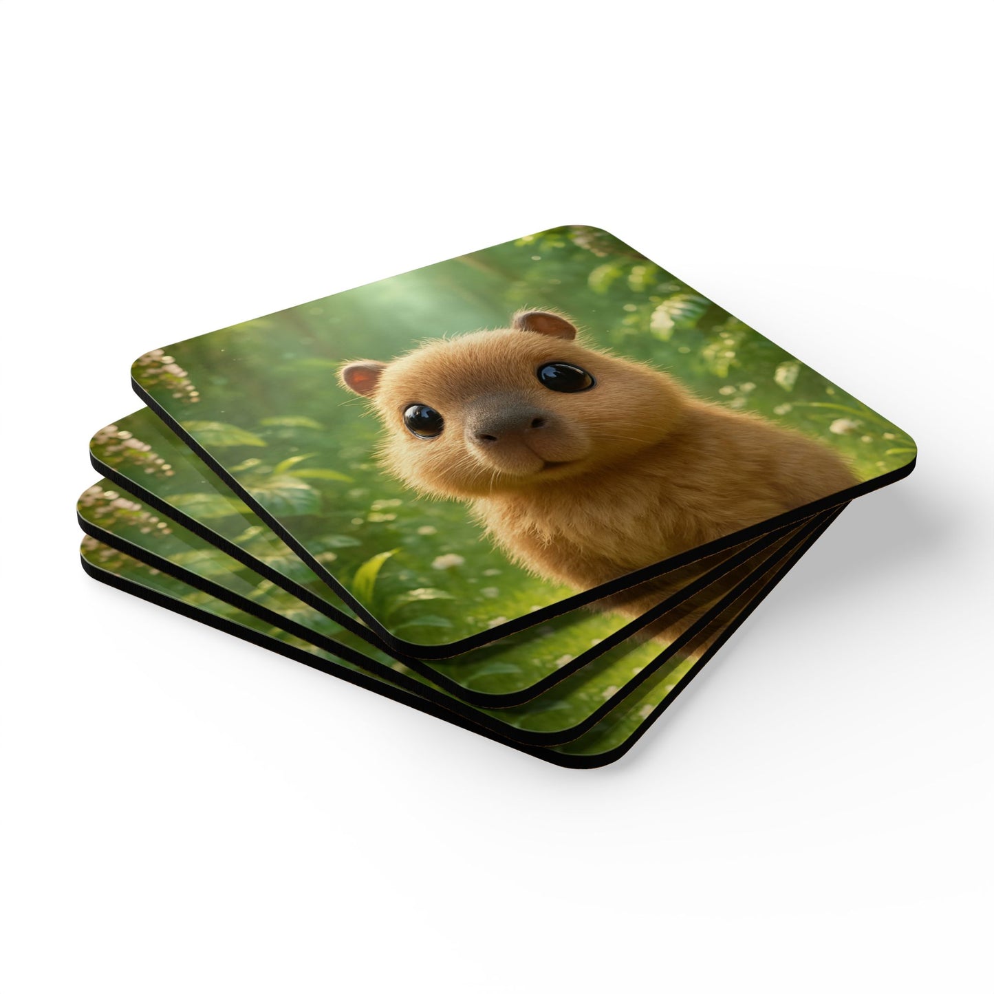 Four-piece Coaster Set - Baby Capybara