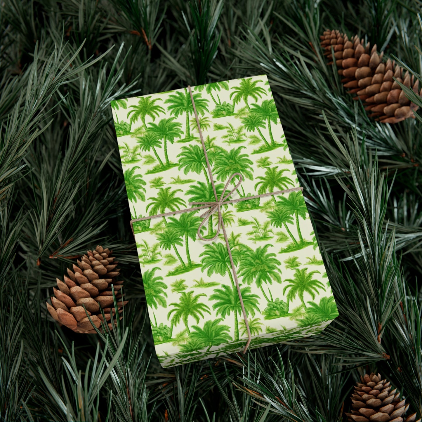 Wrapping Paper - Tropical Gift Wrap for All Occasions / 3 Sizes, 2 Finishes / Playful Palms Toile