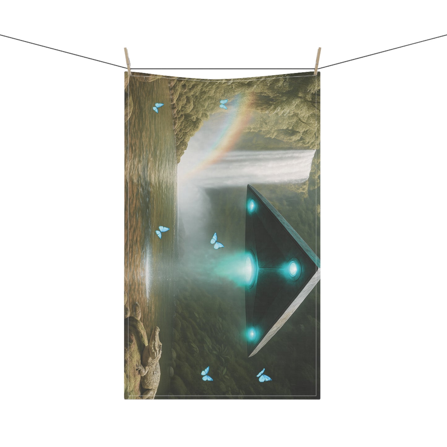 Tea Towels (cotton, poly) ~ UFO and Waterfall