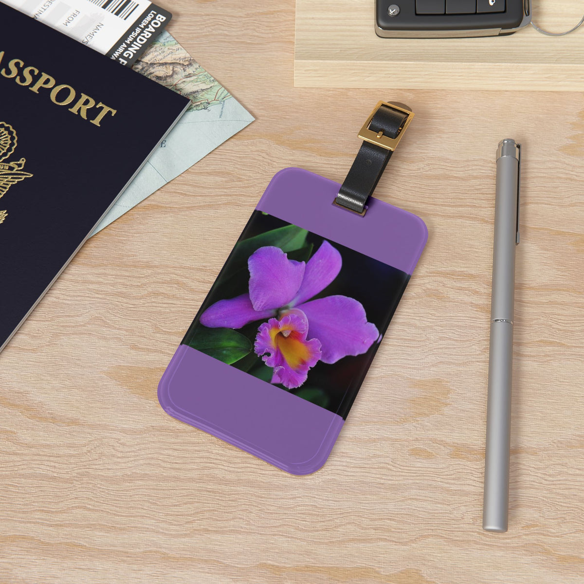 Luggage Tag - Purple Orchid