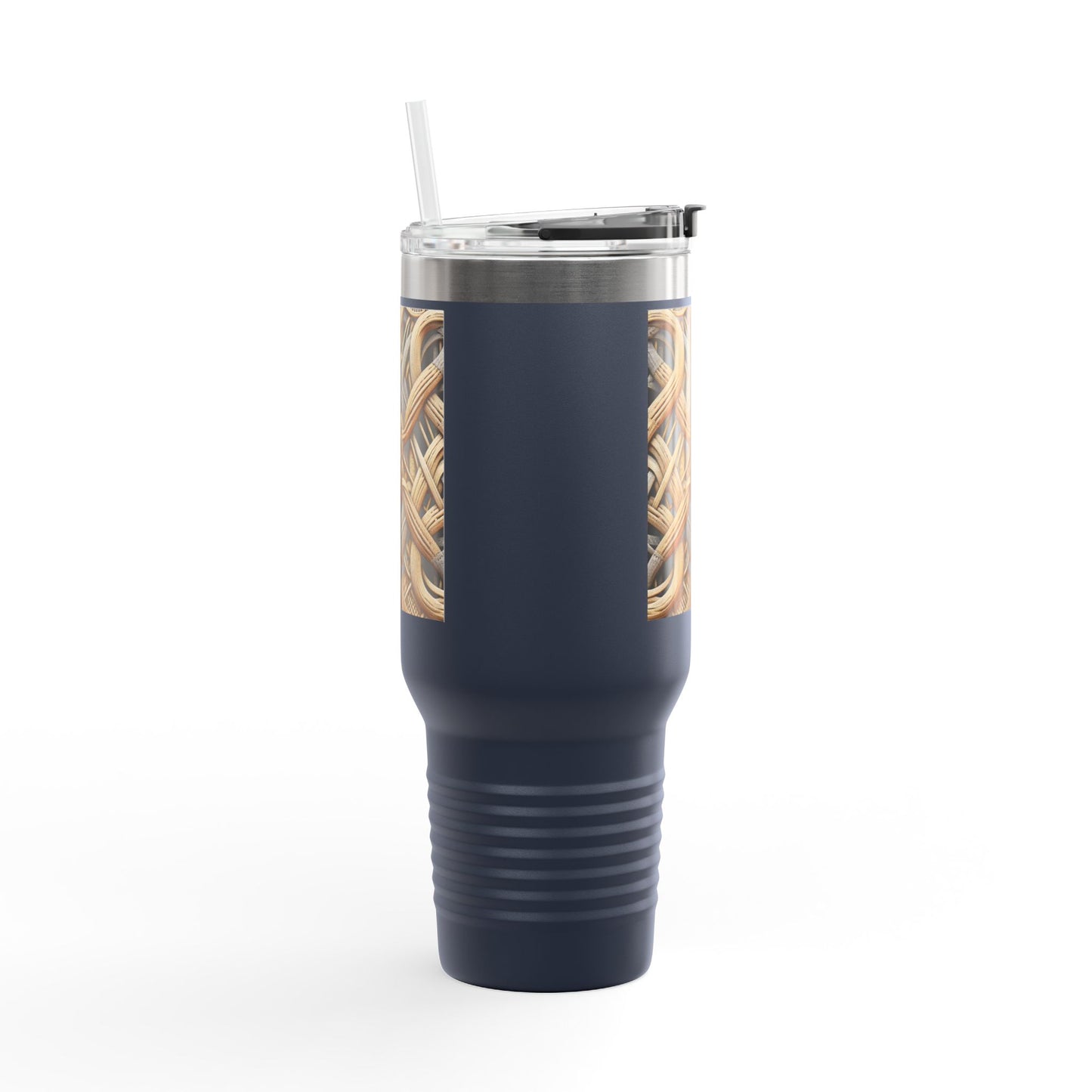 Insulated Travel Mug, 40oz / Beach Wicker - Perfect for Outdoor Adventures