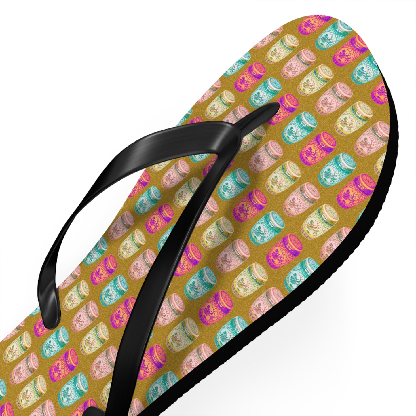 Flip Flops - Pop Art Porcelain Stools, Gold