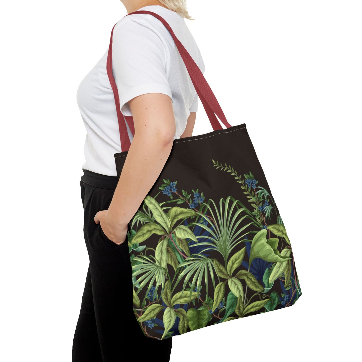 Tropical Midnight Jungle Tote Bag - 3 Sizes