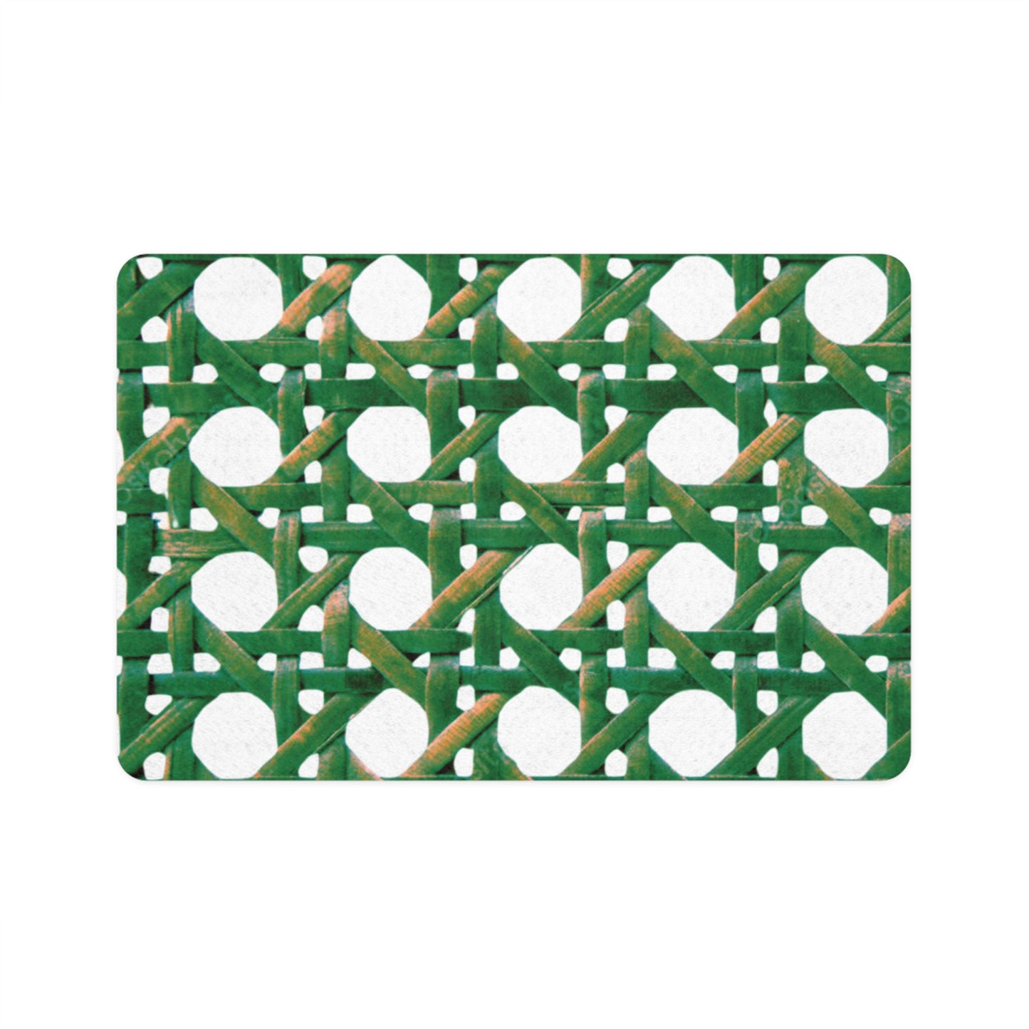 Pet Food Mat (12x18) - Green Beach Chair Wicker