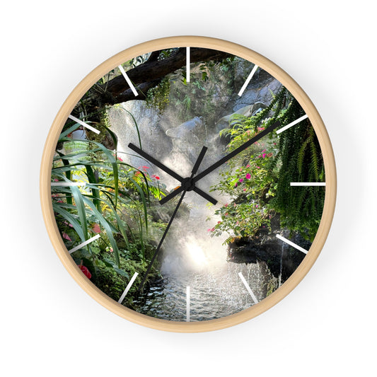 Misty Rainforest River Wall Clock - Perfect for Rainforest and Garden Lovers