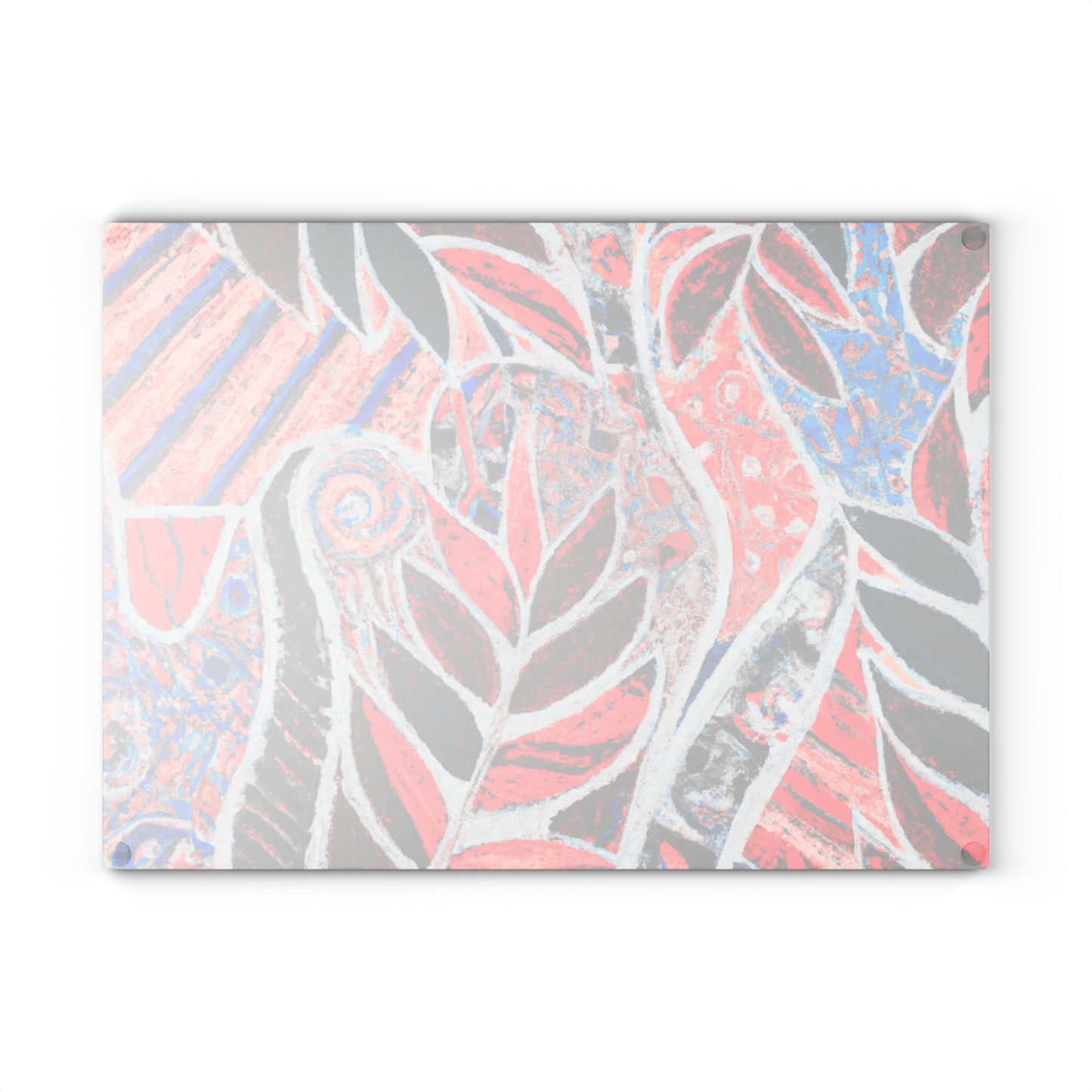 Glass Cutting Board, 2 sizes - Amazon Whimsy, Red