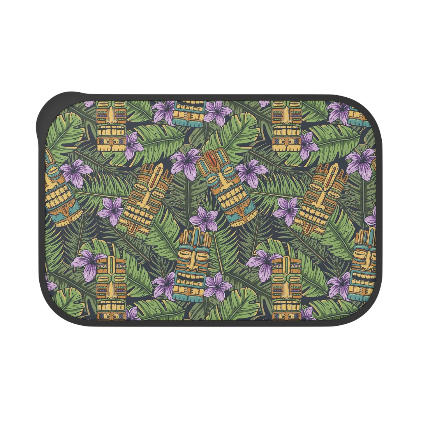 Bento Box with Utensils - Tiki Purple Greenery