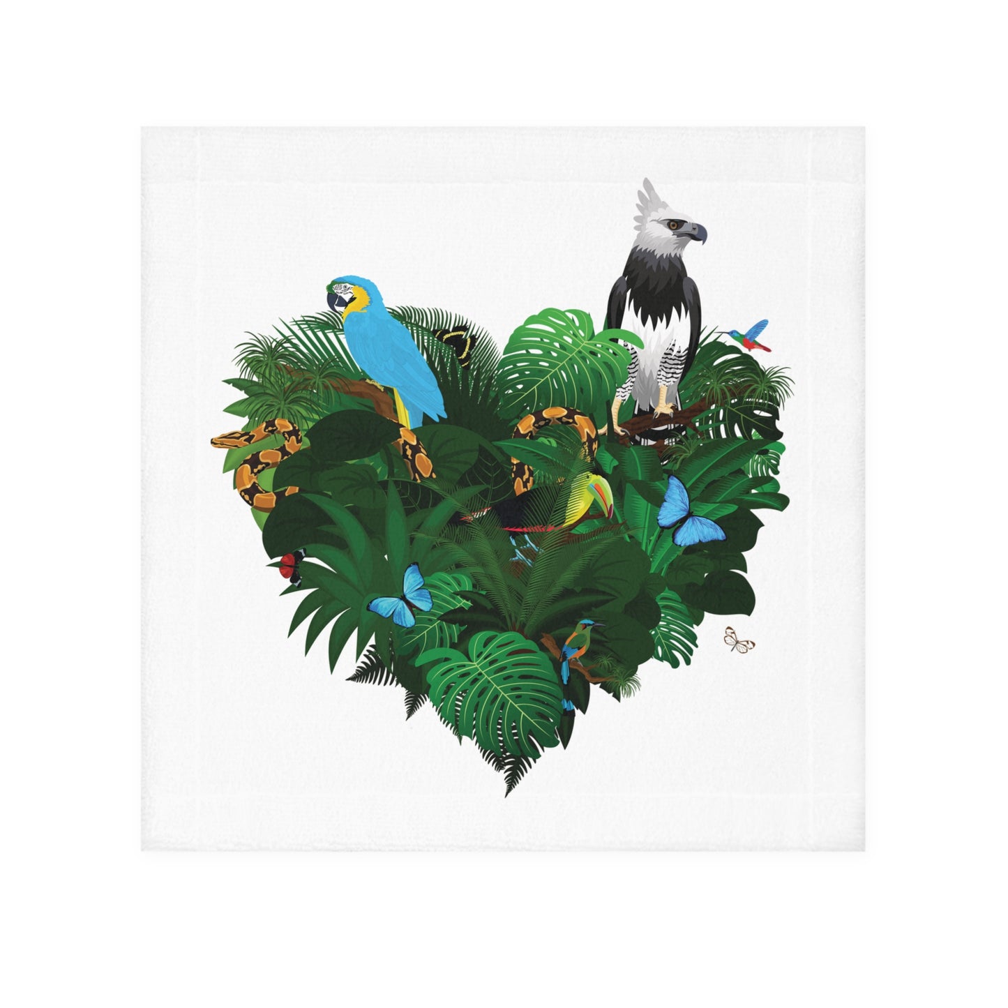 Face Towel - Rainforest Love