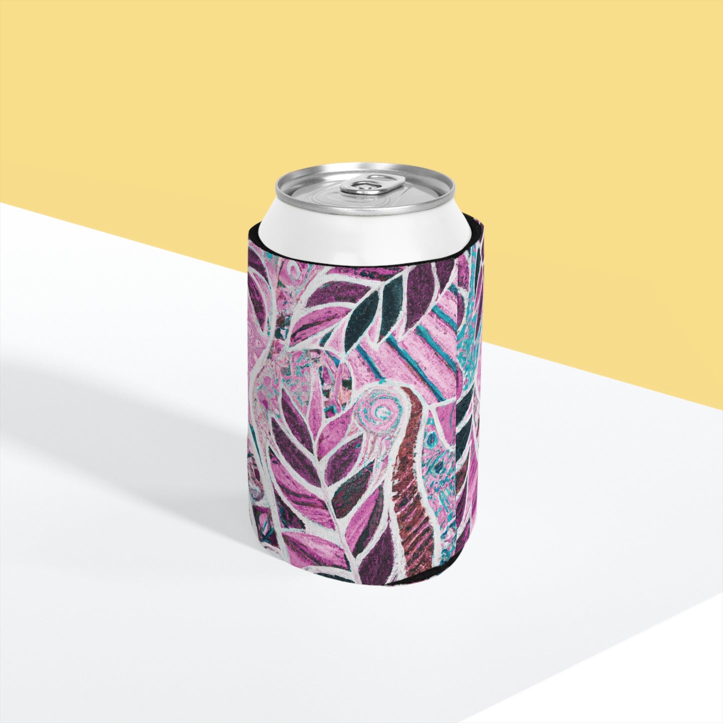 Amazon Whimsy/Pink Can Cooler Sleeve - Perfect for Outdoor Picnics