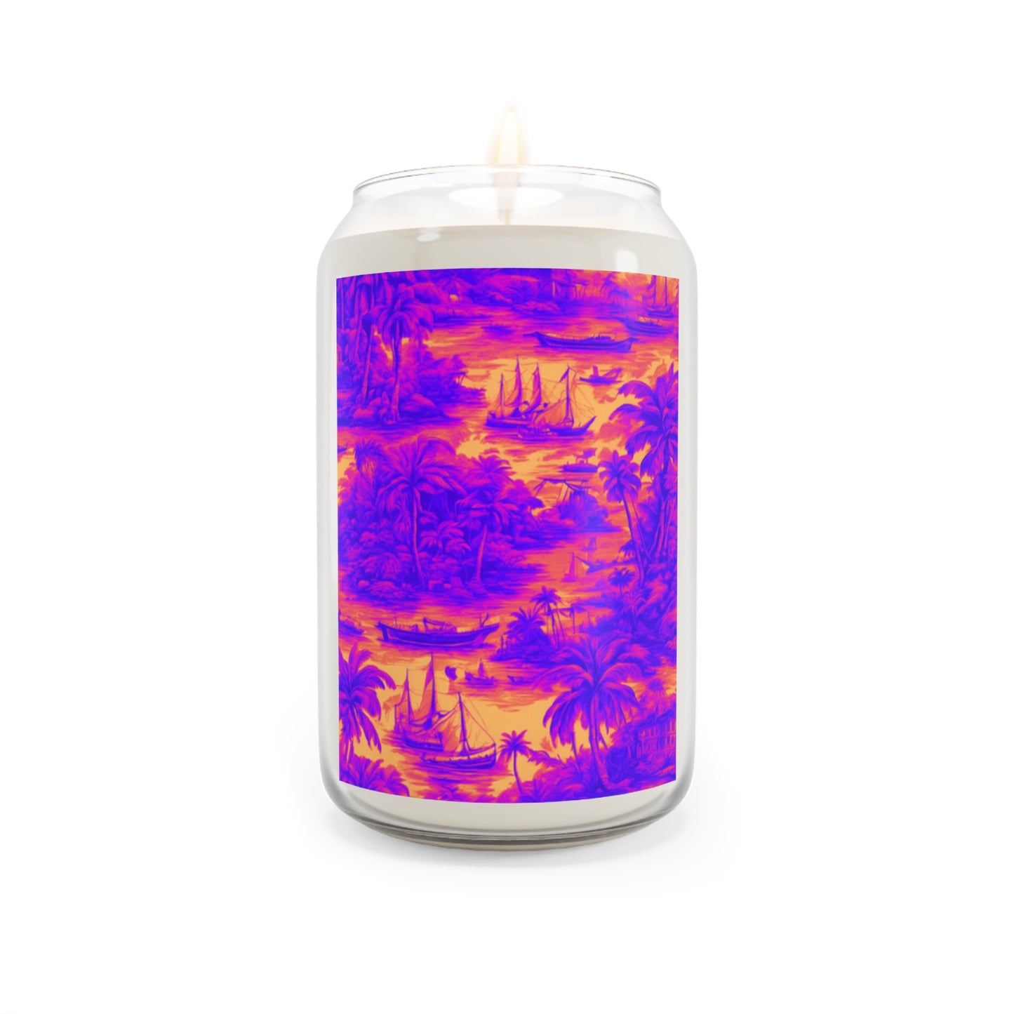 Scented Candle, 13.75oz - Crazy Cool Tropical Toile