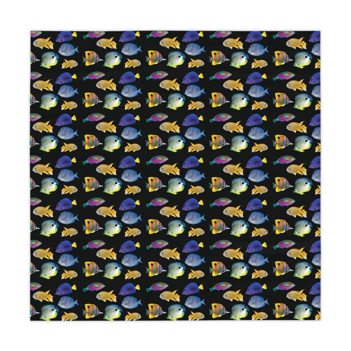 School of Fish/Black Tablecloth, 55" x 55"