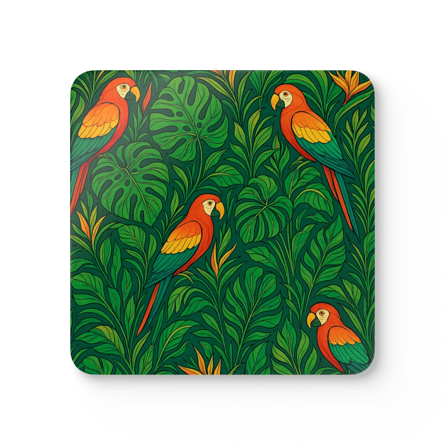 Coaster Set -  Parrot Family