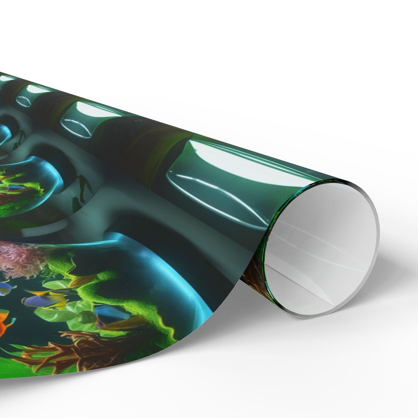 Wrapping Paper - Tropical Gift Wrap for All Occasions, 3 Sizes/2 Finishes / Tropical Fish Bowl
