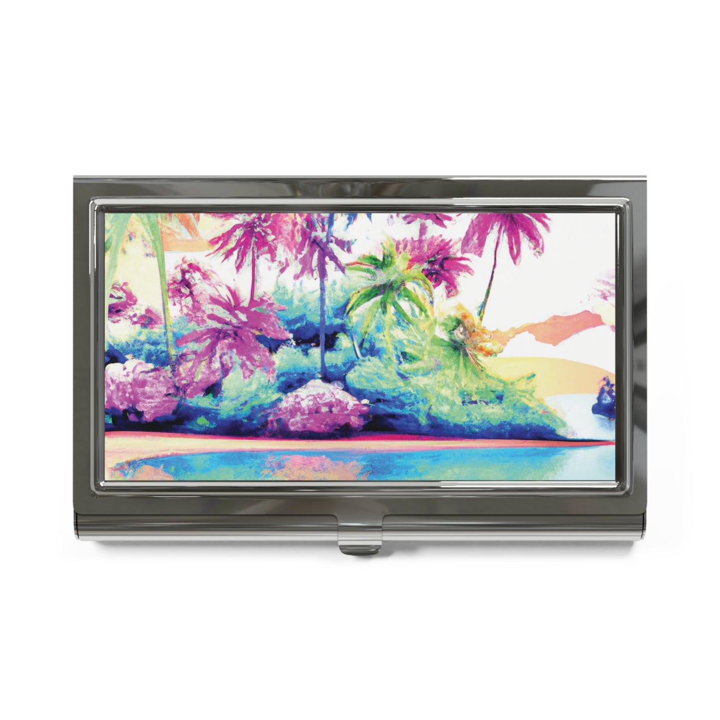 Business Card Holder/Case - Watercolor Beach