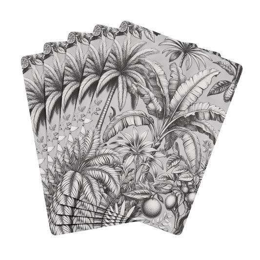 Poker Playing Cards - Tropical Fruit, Newspaper