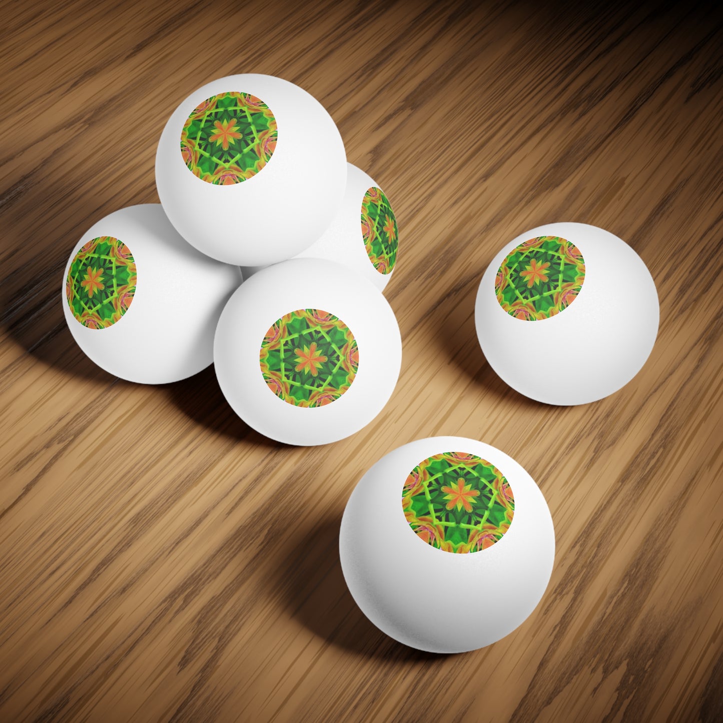 Tropical Paradise Ping Pong Balls - 6 Pack with Kaleido Orange Orchid