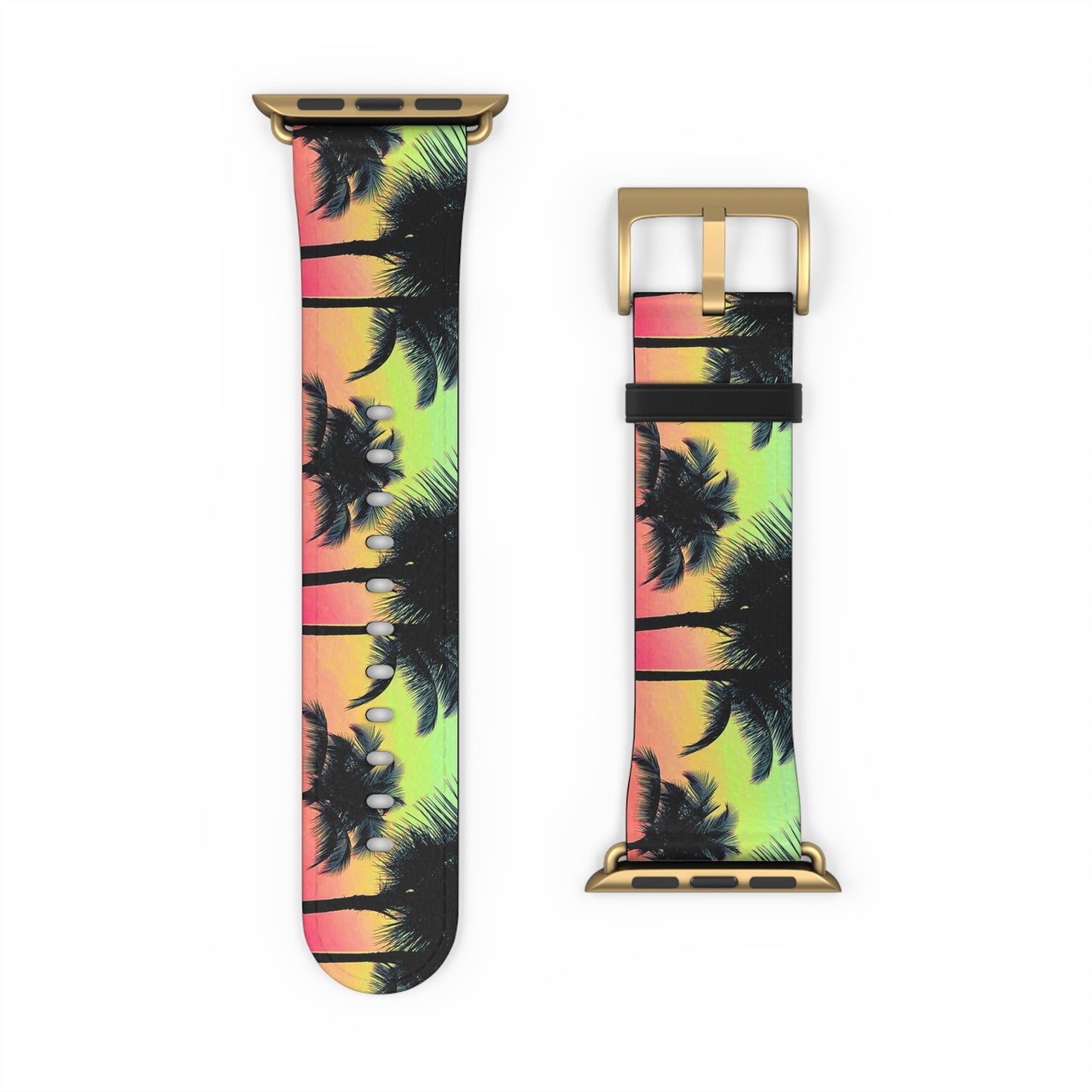 Apple Watch Band - Tropical Palm Glow Sangria