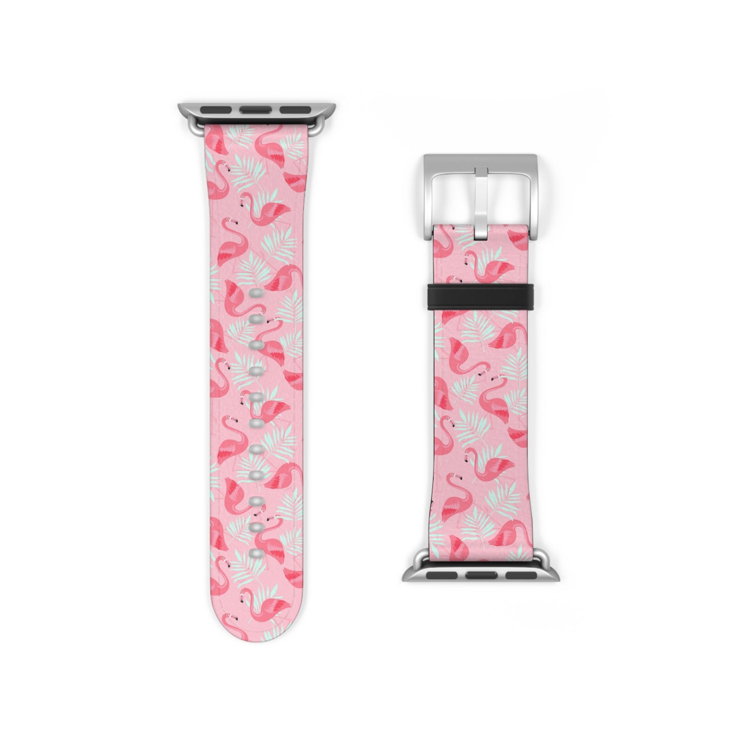 Watch Band - Flamingo With White Palms