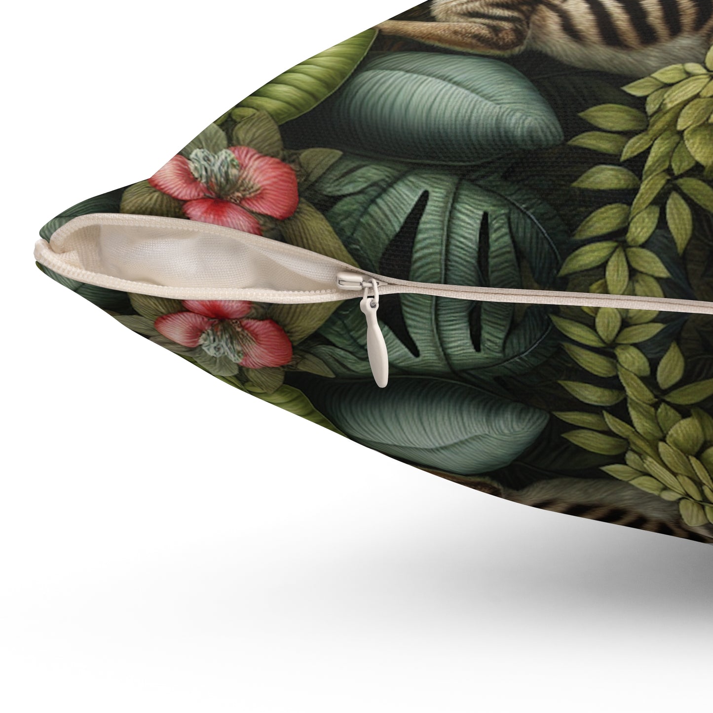 Decorative Pillow - Accent Cushion, 4 Sizes / Rainforest Rabbit Outing