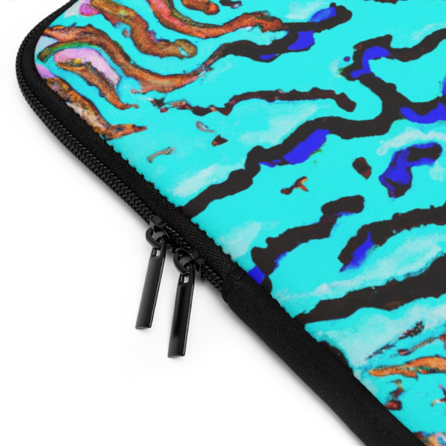 Tropical Laptop Sleeve, 5 Sizes - Perfect for Beach Lovers & Students / Wild Coral, Turquoise