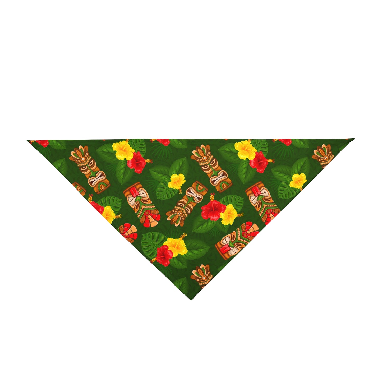 Tiki Hibiscua Party Tropical Pet Bandana, 2 Sizes - Stylish accessory for dogs & cats