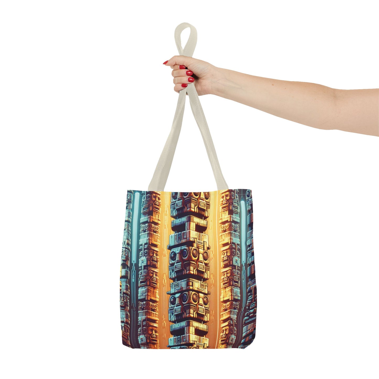 Techno Tiki Totems Tote Bag - 3 Sizes