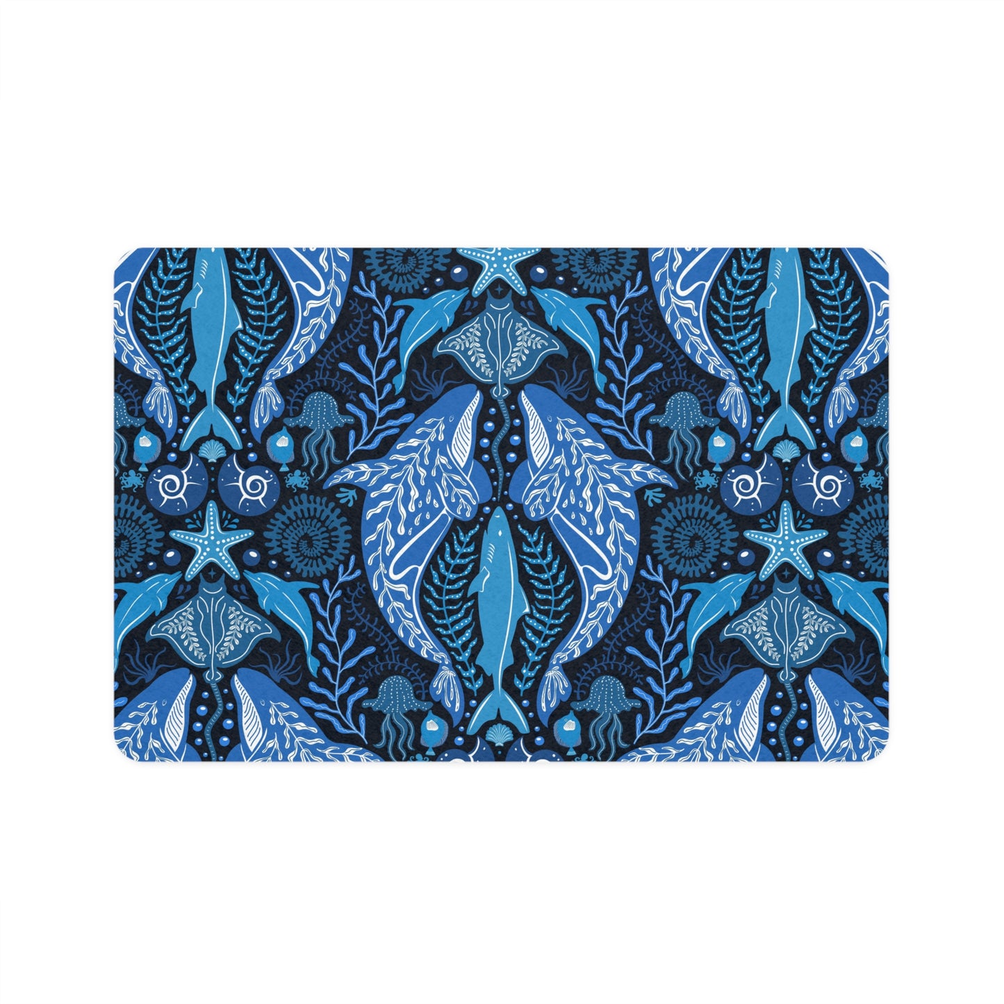 Pet Food Mat (12x18) - Mystic Ocean, Blue