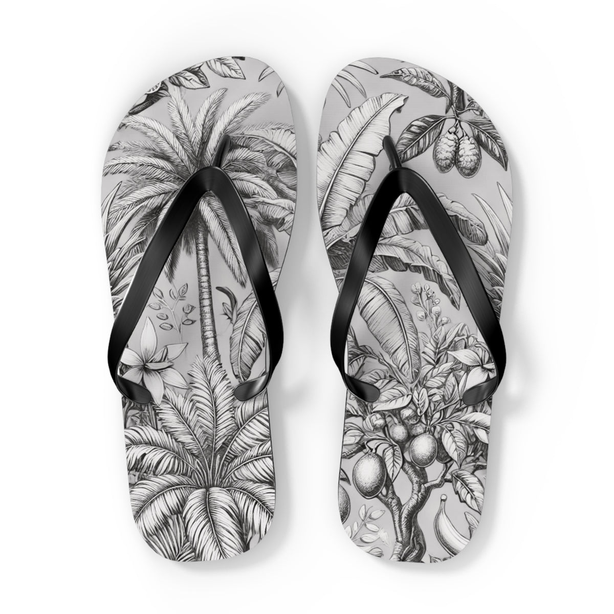 Flip Flops - Tropical Fruit, Newspaper