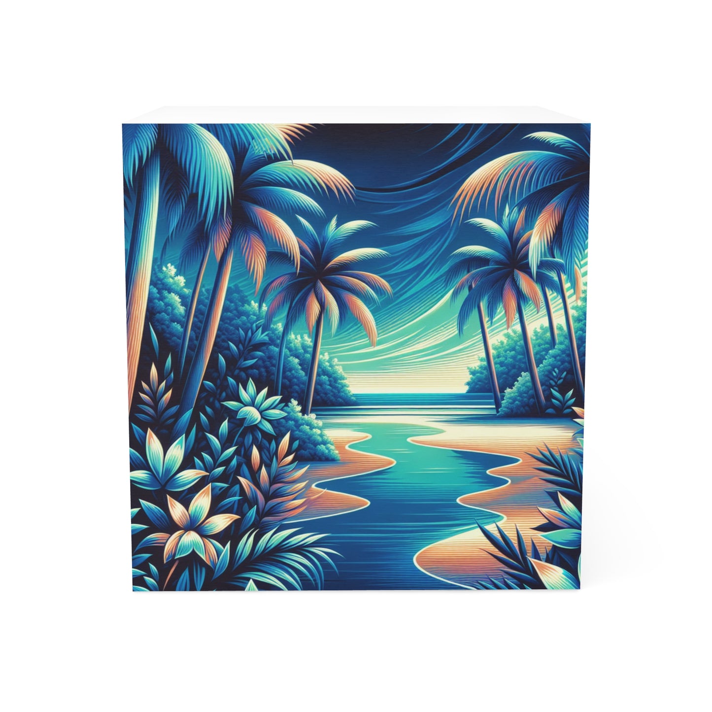 Note Cube - Neon Beach Blues