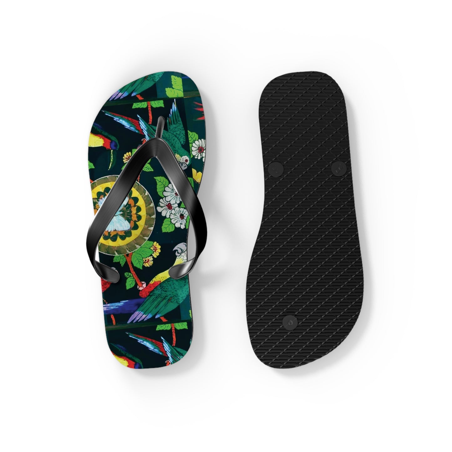 Flip Flops - Parrots & Buttefly/Real Wings