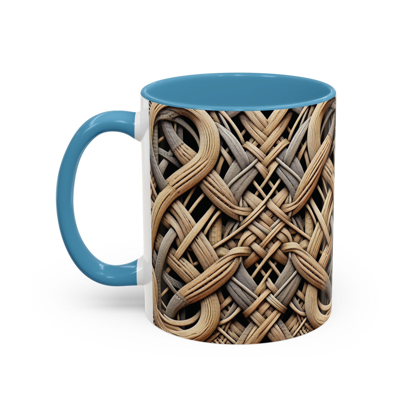 Accent Coffee Mug (11, 15oz), 8 Colors - Beach Wicker