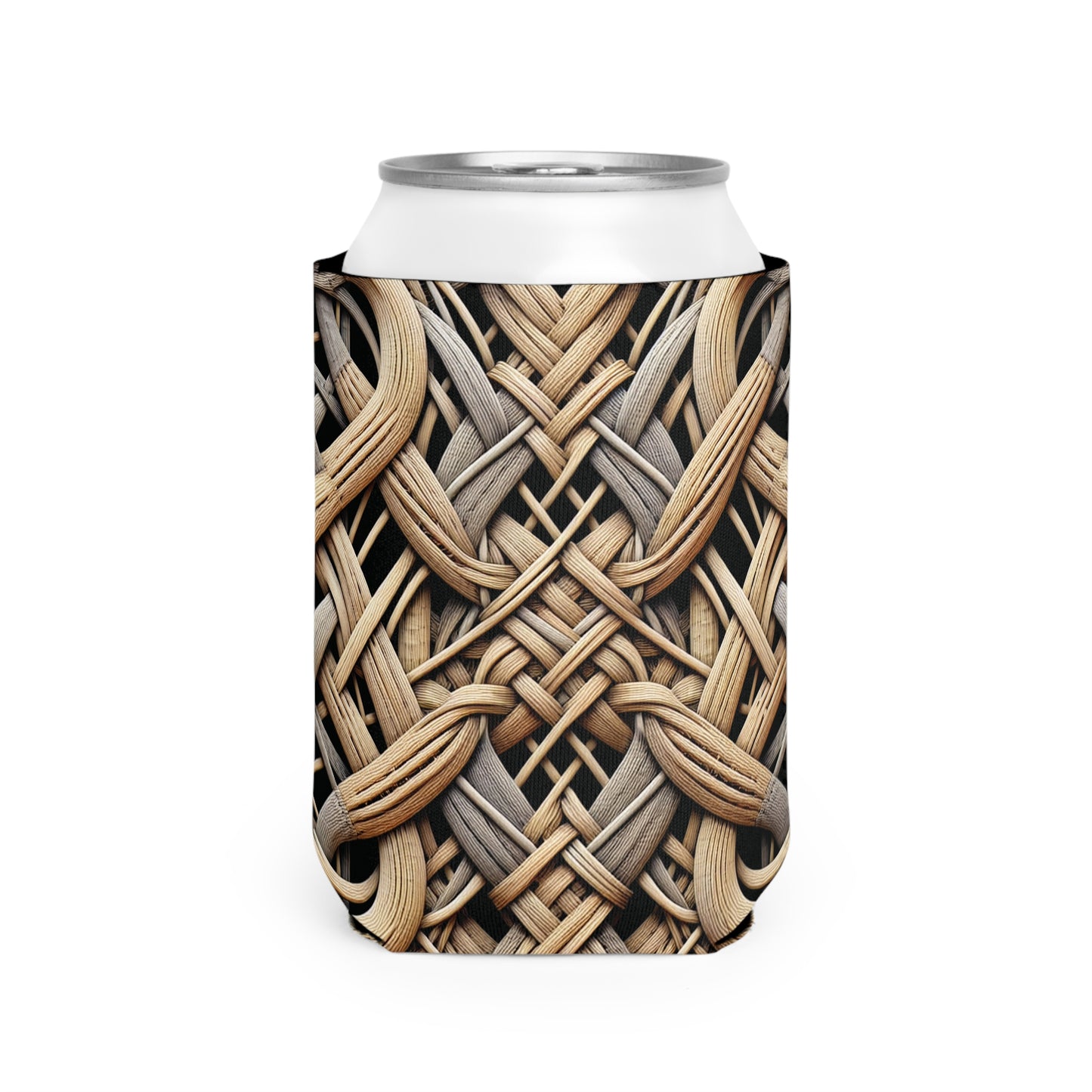 Beach Wicker Can Cooler Sleeve - Perfect for Outdoor Picnics