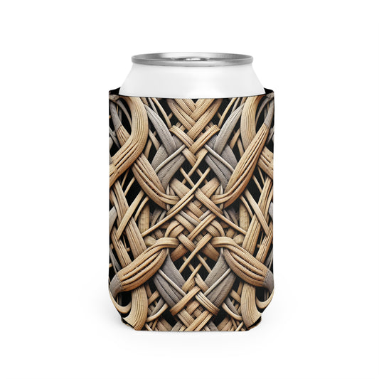 Beach Wicker Can Cooler Sleeve - Perfect for Outdoor Picnics