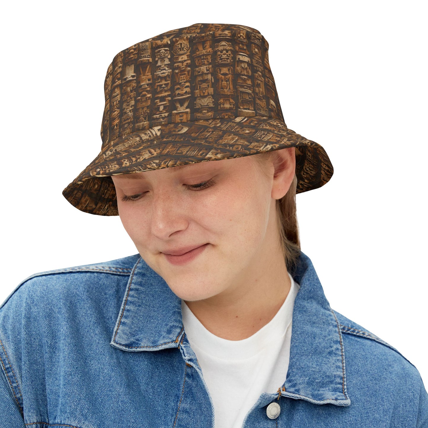 Tropical Polyester Bucket Hat, 2 Sizes - Ancient Tiki Totems