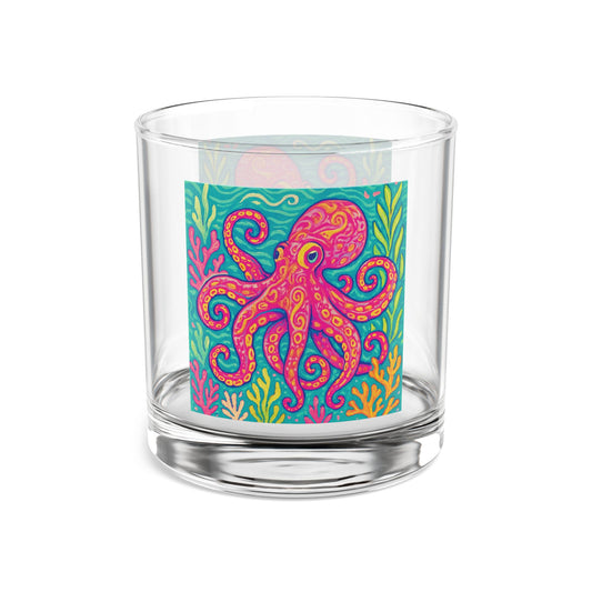 Rocks Glass, 10oz - Kraken Joe/Red