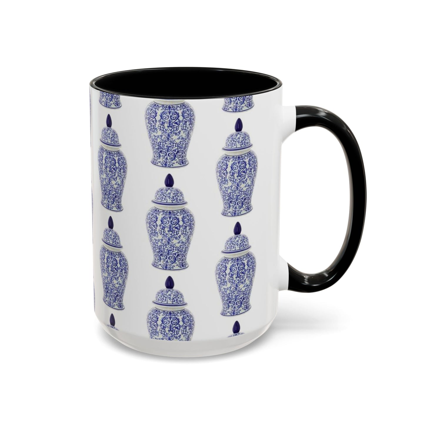 Accent Coffee Mug (11, 15oz), Blue Ginger Jar, Various Colors