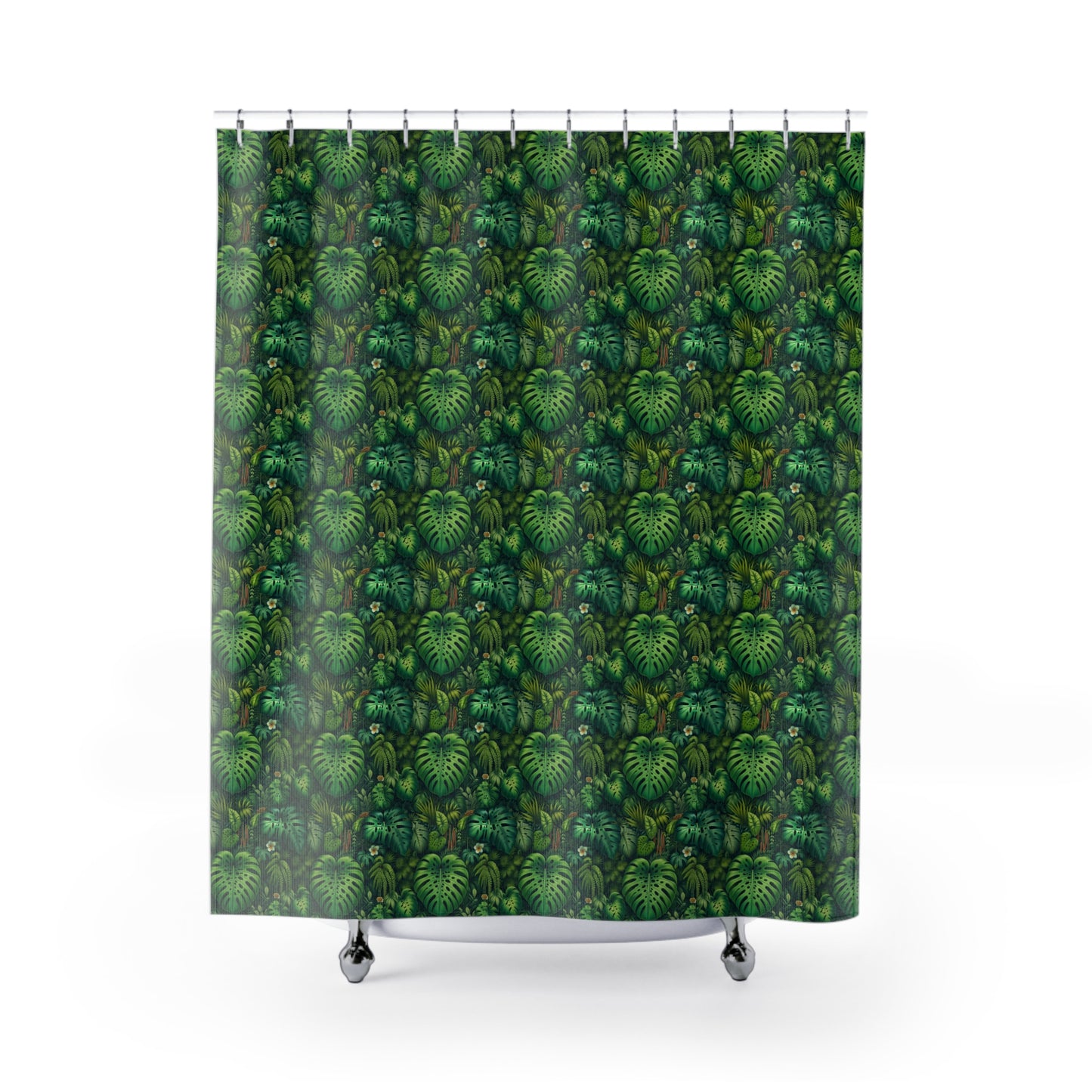 Tropical Shower Curtain - Rainforest Bathroom Decor / Rainforest Greenery